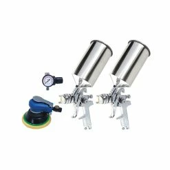 Hot Sale 🤩 Titan Tools 4 Pc HVLP Dual Setup Spray Gun Kit 19223 🎁