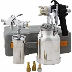 Brand new 🌟 Shop Fox 2 Pc. Conventional Feed Paint Sprayer Set W1798 🔔